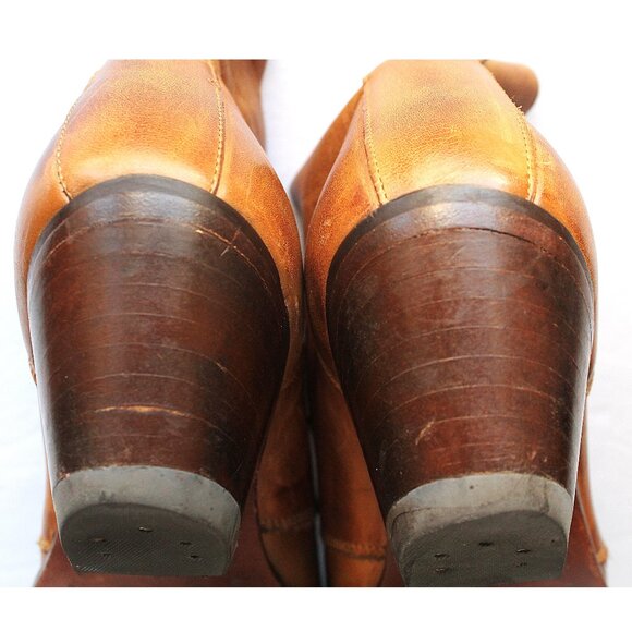 John Fluevog I Believe High Simon Leather Heel / W11 / M9 / Brown Lace-Up Unisex - Picture 10 of 14
